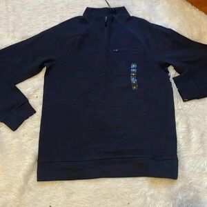 Marc Anthony Dark Blue Zip Up Sweater